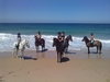 A group enjoying the beach