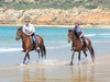 Relaxing horse riding on the beach